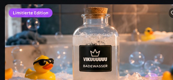 VIKUUUUUU Badewasser in einer Flasche